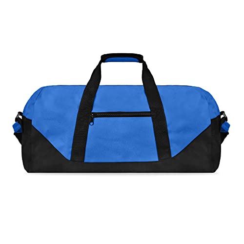 21" Large Duffle Bag with Adjustable Strap - color: Royal Blue