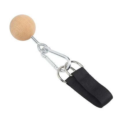VINGVO Pull Up Ball, Wooden Rock Climbing Holds Training Set for Arm Strength Trainer with Neutral Grip Handle, Ideal for Home Gym Workout & Travel Exercise