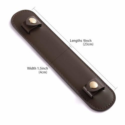 Vachetta Leather Shoulder Pad Soothing Shoulder Pad for Cossbody Bag Straps - color: Glossy Brown Strap Pad