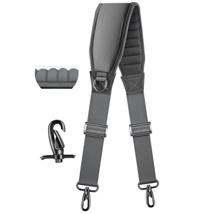 ZINZ Shoulder Strap 78" Belt with Neoprene Thick Padded, Universal Bag Strap with Double Adjustable Buckles and Metal Swivel Hooks,Ideal for Individuals 5'11" and Taller,Gray - color: Gray