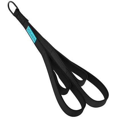 Vulken Tricep Rope Cable Attachment. 28.7 Inch & 22 Inch Two Lengths Built in One Pull Down Rope - color: Black