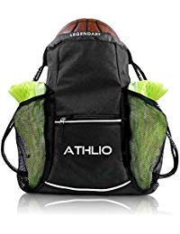 Soccerware Legendary Drawstring Gym Bag - Waterproof | For Sports & Workout Gear | XL Capacity | Heavy-Duty Sackpack Backpack - color: Black