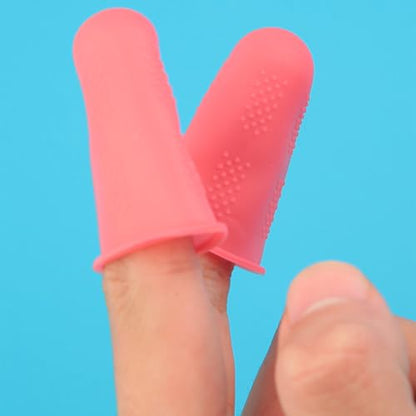High Elasticities Silicone Finger Guard Reusable Finger Protecting Sleeves for Cooking Gardening Skin Protecting - style: 10 pieces