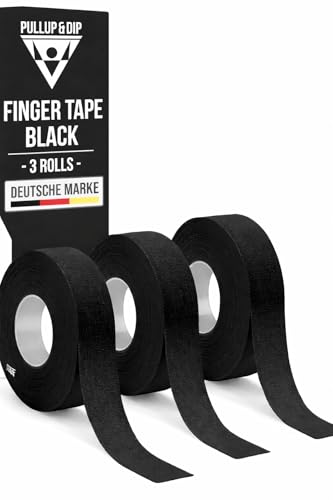 Finger Tape Sports Extra Strong Adhesive, 3 Rolls Athletic Tape for Fingers, Skin-Friendly Sports Tape, Tape for Weight Lifting, Volleyball Finger Tape, Boulder, Climbing, Basketball, Finger Tape BJJ - color: Black