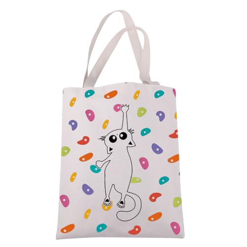 JXGZSO Rock Climbing Lover Gift Mountaineering Shoulder Bag Bouldering Canvas Tote Bag Boulderer Gift Sport Climber Gift