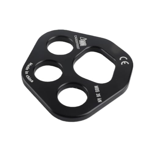 aqxreight Rope 3 Holes Force Rigging Plate Divider Finger Force Clim EquipmentBlack Each and of The Rigging Plate Minimize Wear and 3 Holes Rigging PlateRigging Plate Divider Plate3 - color: Black