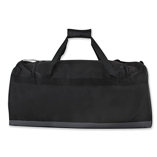 60 Liter, 26 Inch Duffle Bag – Heavy Duty Extra Large Sports Gym Equipment Travel Duffel Bag for Men and Women (Black) - color: Black
