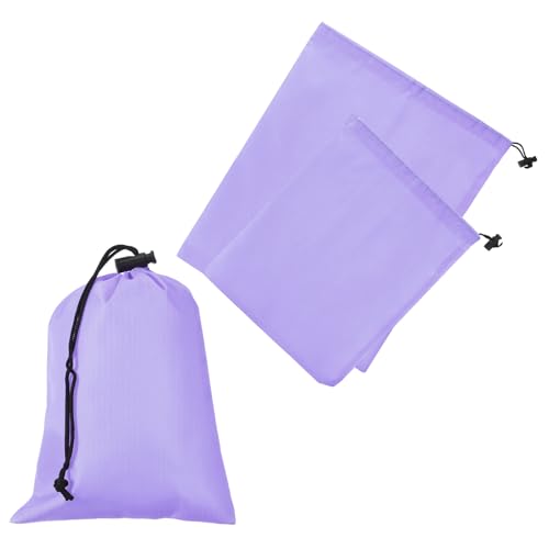 Drawstring Bag with Toggle, Stuff Sack String Waterproof Travel Storage Bags Cinch Stuff Pouch -Fitting for Gym - color: Light Purple, size: 6" x 8"