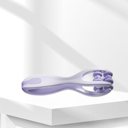 Finger Massager Roller Points Office Massager Double Roller PP Silicone Functional Relief Suitable for Gift Giving Outdoor Occasions, Violet - color: Violet