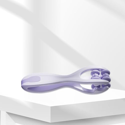 Finger Massager, Double Rollers Hand Massager, Hand Joint Roller for Stiffness Training Finger, Violet - color: Violet