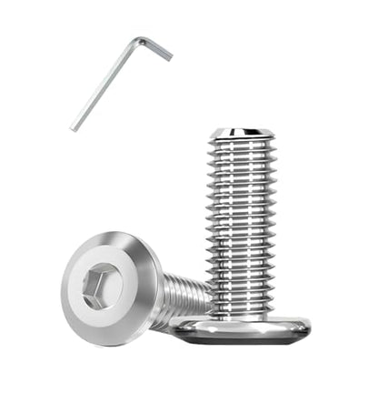 Metuja 1/4-20x1 Flat Head Hex Socket Cap Screws Bolts,304 Stainless Steel Fully Threaded Machine Screws with Hex Key (20PCS) Corrosion-Resistant for Furniture/Machinery - size: 1/4-20 x 1"