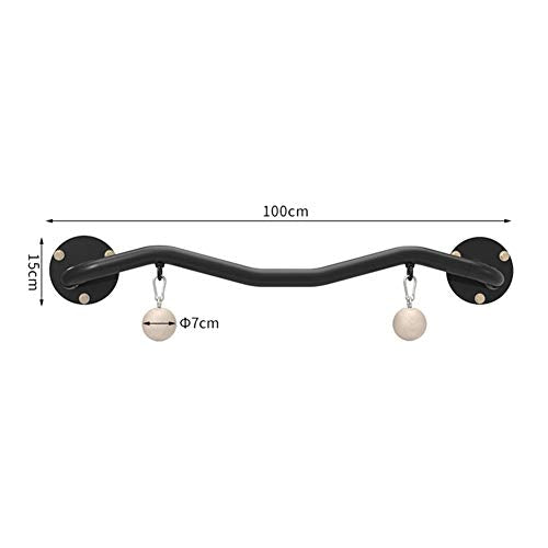 Pull-Up Bars Wall-Mounted Horizontal Bar, Home Pull-Up Wrist Strength Training Finger Grip Ball, Rock Climbing Equipment, Load 200Kg, Black