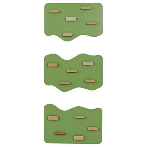 Wood And Hearts Sensory Climbing Wall for Kids – Modular Indoor Rock Climbing Panels with Wooden Holds for Active Movement Play (Pistachio) - color: Pistachio