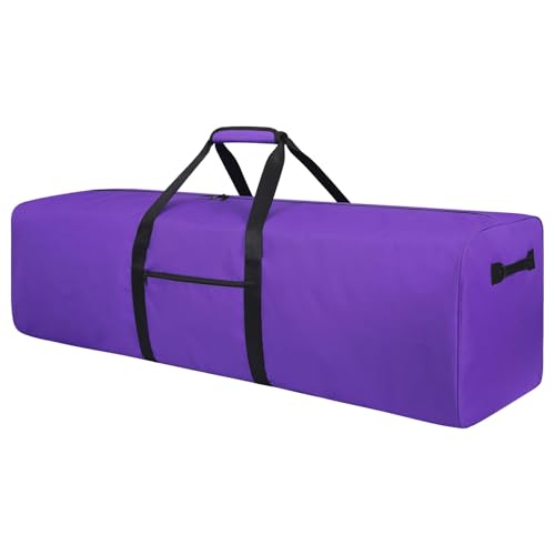 Urbanstand 48 Inch Extra Large Duffle Bag for Travel, Sports Gear Storage Bag with 2-way Lockable Zippers, Long Canvas Duffel Bag for Tent Camping tripod (Purple) - color: Purple, size: 48inch