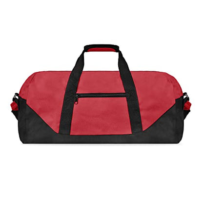 21" Large Duffle Bag with Adjustable Strap - color: Red