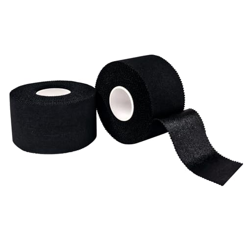 Athletic Tape Athletic & Medical Trainers & First Aid Tape for Injuries Wrist Ankle Finger Tape Easy to Tear & No Sticky Residue (White) (BK1.5in*15yd*2rolls) - size: BK1.5in*15yd*2rolls