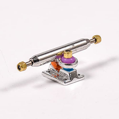 Fingerboard Trucks with Upgraded Urethane Bushings and Pivot Cup,34mm 32mm Width,Normal Kingpin (Silver, 32mm) - color: Silver, size: 32mm