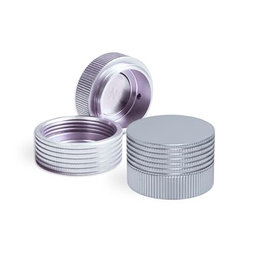 Pool Chalk Holder - Aluminum Round Chalk Holder, Magnetic Chalk Holder Use with TAOM Pyro | Portable Taom v10 Chalk Organizer for Billiards Pool Accessories - color: silver