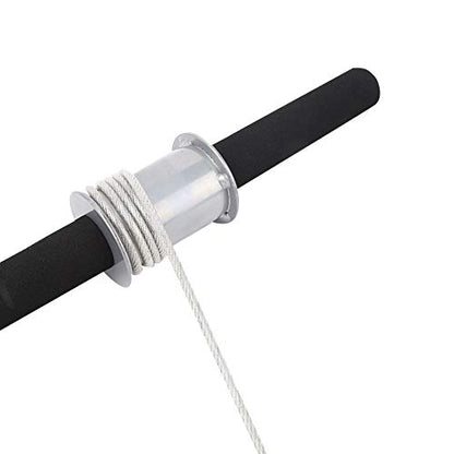 Forearm Wrist Roller Trainer | Metal Construction with Foam Handle | Strength Training Equipment for Athletes/Gym/Home Workout | Customizable Tension & Sturdy Design