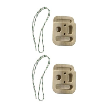 kowaku Wooden Climbing Hangboard Set of 2 with Rope, 4.33 x 5.71 in Fingerboard for Grip and Forearm Training at Home