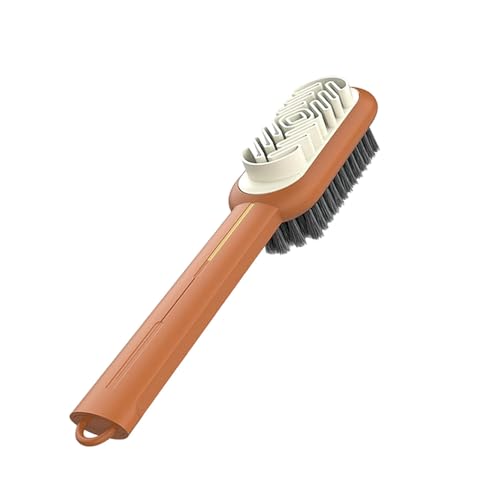 2-in-1 Suede Brush & Eraser for Shoes – Orange | Rubber Brush With Soft Plastic Bristles; Cleans Suede, Nubuck & Delicate Leather; Built-In Eraser Block - color: orange