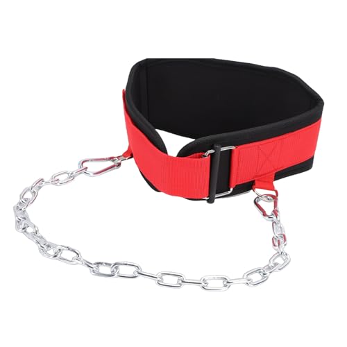 Weighted Dip Belt, Weightlifting Belt with Heavy Duty Chain & Padded Comfort for Pull Ups & Strength Training - color: S