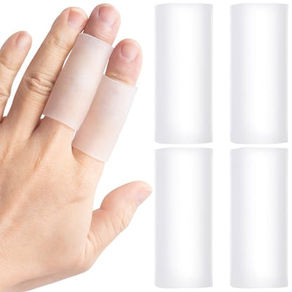 ANCIRS 4pcs Gel Finger Sleeve Protectors, Clear
