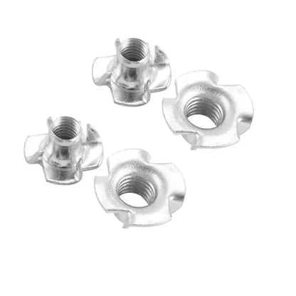 T-Nuts 50/100Pcs M3 M4 M5 M6 M8 M10 M12 Four Claws Nut Speaker T-nut Blind Pronged Insert Tee Nut Four-Point Impact Nuts for Wood, Rock Climbing Holds(M8 (100pcs)) - size: M8 (100pcs)