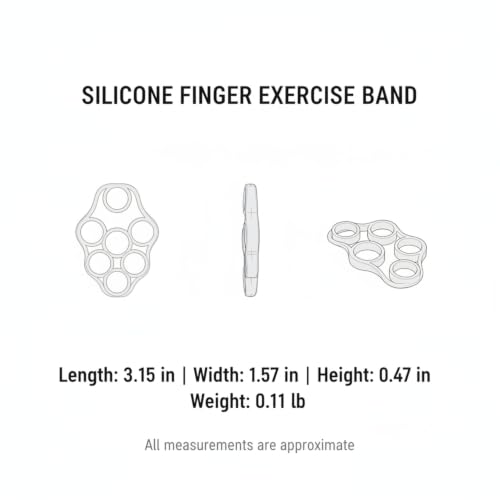 Hand Strengthener Silicone Finger Resistance Band for Grip Training and Extension Exercises - color: Green