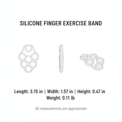 Hand Strengthener Silicone Finger Resistance Band for Grip Training and Extension Exercises - color: Green