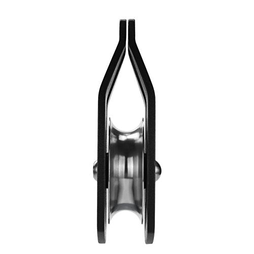 30kN Climbing Pulley with Ball Bearing for Rock Climbing Arborist - color: Black