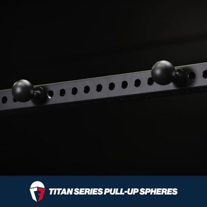 Titan Fitness TITAN Series Rack-Mounted Pull-Up Spheres, Set of Two of Globe Climbing Attachments, Power Rack Attachments for Grip Strength, Fits T-S Power Racks