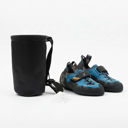 Rock Climbing Chalk Bag, Lightweight 7.5x4.9x4.9 in Bouldering Bag of Oxford Cloth 840D, with Quick-Adjust Waist Belt for Rock Climbing, Weight Lifting, Gymnastics