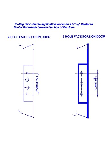 Rockwell Security Charlotte Patio Sliding Door Handle Set Polished Chrome Fits 3-15/16 Inch CTC Screw Holes for Residential Use - color: Polished Chrome