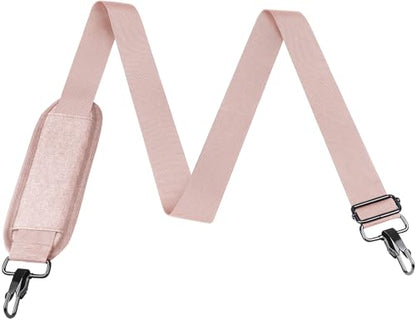 Shoulder Strap 56 inch, Universal Adjustable Thick Soft Duffel Bag Shoulder Strap Replacement Comfortable Belt with Metal Swivel Hooks for Laptop Messenger Bag, Briefcase, Shoulder Bag, Pink - color: Pink