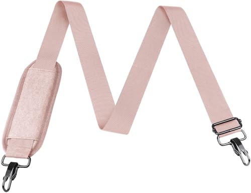 Shoulder Strap 56 inch, Universal Adjustable Thick Soft Duffel Bag Shoulder Strap Replacement Comfortable Belt with Metal Swivel Hooks for Laptop Messenger Bag, Briefcase, Shoulder Bag, Pink - color: Pink