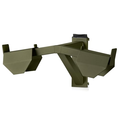 Savior Equipment Wall Rack System Tactical Vest Attachment Gear Wall Mount Display Rack Organizer, Adjustable Width, Heavy-Duty Steel Construction Hold Up to 40 lbs - color: Olive Drab Green