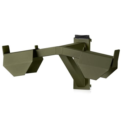 Savior Equipment Wall Rack System Tactical Vest Attachment Gear Wall Mount Display Rack Organizer, Adjustable Width, Heavy-Duty Steel Construction Hold Up to 40 lbs - color: Olive Drab Green