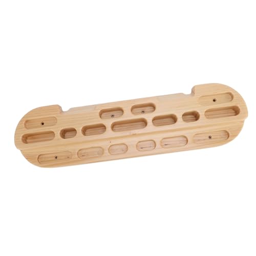 RiToEasysports Wooden Climbing Fingerboard, Portable Hangboard for Rock Climbing Training with Finger Holes Varying Lengths Depth