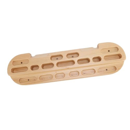 RiToEasysports Wooden Climbing Fingerboard, Portable Hangboard for Rock Climbing Training with Finger Holes Varying Lengths Depth