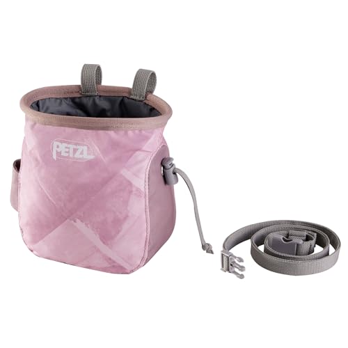 Petzl SAKA Climbing Chalk Bag | Ergonomic Chalk Pouch for Gym, Sport, & Trad Climbing - color: Rose, size: One Size