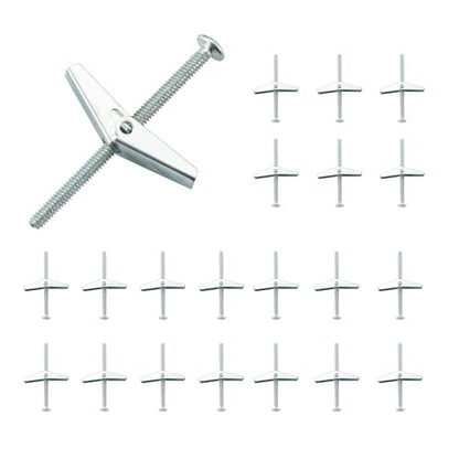 3/16" Toggle Bolts and Wing Nuts Set, 20 Pcs Hollow Wall Anchors for Drywall, Butterfly Toggle Anchors for Hanging Lamps Heavy Items,HOME MASTER HARDWARE - size: 3/16"(20pcs)