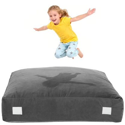 whiffee Upgraded Crash Pad for Kids Sensory with Handle,Soft Foam Blocks - Crash Pads for Autistic Children Indoor Jump Climb, Kids Autism Sensory Crash Mat with Anti-Slip Washable Cover - size: 5FT x 5FT