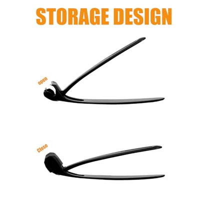 Precision Stainless Steel Heavy Duty Angled Head,Wide Jaw Clippers for Seniors and Man,Ingrown Toenail,Thick Nail.Long Handle, Extra-Large Slanted Nail Cutter.Men,Women,Elderly. (4PCS)