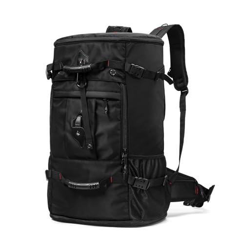 YOUMIAN Large Capacity Backpack For Travel Hiking Sports (BLack 1056X, Extra Large) - color: Black, size: 65L-Extra Large BootCompartment