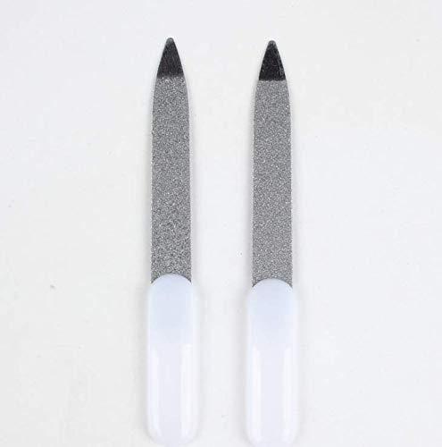 Cafurty Nail Tools - 5pcs Metal Double Sided Nail File Stainless Steel Manicure Pedicure Tools Files - Metal Nail File Men Filer for Toenails Stainless Steel Fingernail Files