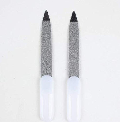 Cafurty Nail Tools - 5pcs Metal Double Sided Nail File Stainless Steel Manicure Pedicure Tools Files - Metal Nail File Men Filer for Toenails Stainless Steel Fingernail Files