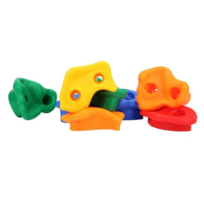 Rock Climbing Holds, Colorful Children Rock Climbing Wall Holds Set Practical Playground Equipment Accessory Mounting Hardware for Playground Climbing
