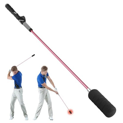 Golf Swing Trainer - Grip & Tempo Trainer with Click Stick | Click Feedback, Warm Up Training Aid, Speed Trainer, Rhythm & Wrist Angle Correction, Portable, For Beginners to Pros