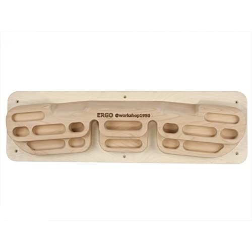 Ergo Wooden Hangboard for Climbing Training – Finger Strength & Grip Endurance Board Wall Mounted Fingerboard for Climbing, Pull-Up & Warm-Up Training
